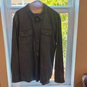 Dark Denim Button-Up Shirt